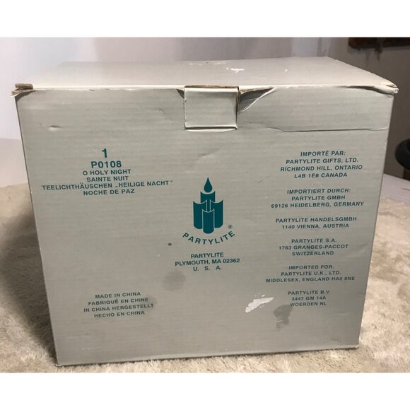 Partylite Tealight Holder Nativity Scene O Holy Night Porcelain Candle Holder W - Picture 10 of 13